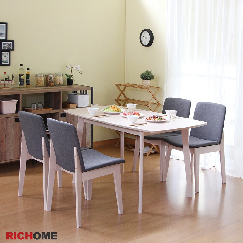 RICHOME  TA405 CH1223  和風餐桌椅組(一桌四椅)-2色   餐桌  餐桌椅  桌子  椅子