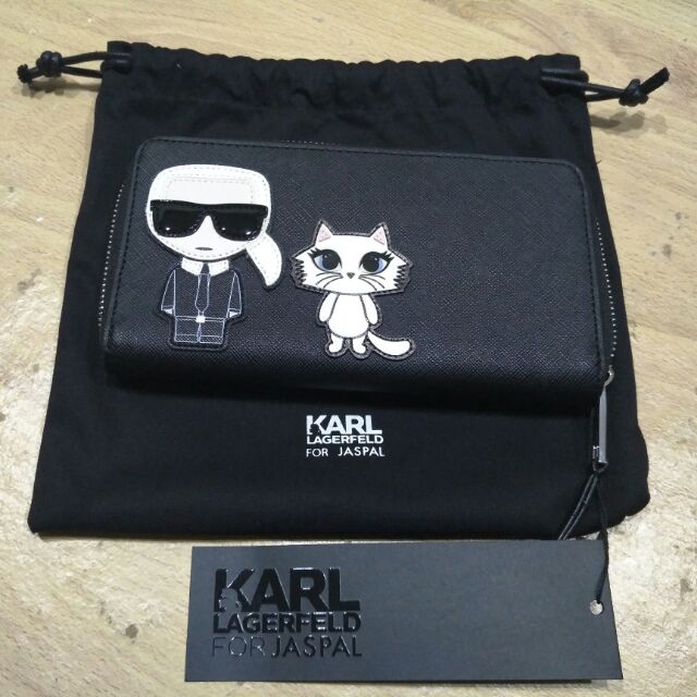 KARL Lagerfeld全新正品黑色長夾