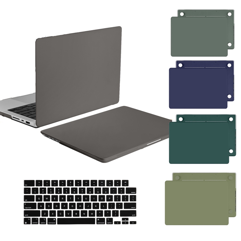 奶油/磨砂保護殼適用於MacBook Pro 13 14 16 Air 11 12 13吋 M1 M2 M3外殼帶鍵盤膜
