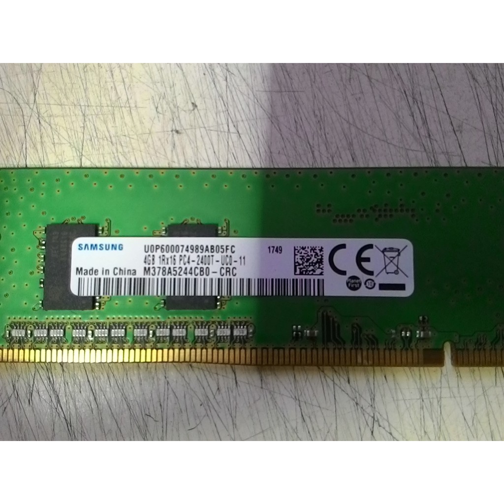 SAMSUNG三星 桌上型 DDR4 2400T 4G 單面顆粒 二手良品 $400元/支