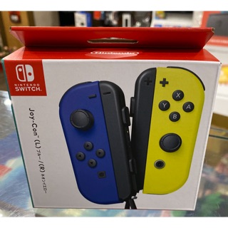 臺灣公司貨 NS Switch 手把 Joy-Con 左右手控制器 + LR腕帶 藍/黃手把 藍 黃 手把［遊戲頻道］