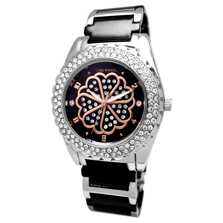 TIME WHEEL 璀璨晶鑽花朵時尚陶瓷錶 活動促銷
