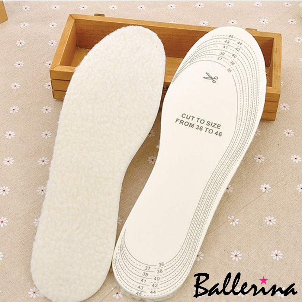 Ballerina-可剪裁保暖羊羔毛乳膠鞋墊(1對入)【TKL10116L1】
