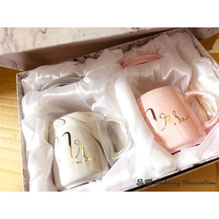 ♥晶鑽婚禮百貨♥ 🌟大理石對杯 結婚送禮 情人節禮物 陶瓷杯 杯子 伴娘禮 抽獎禮 交換禮物 附紙盒提袋