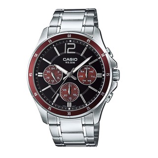 【CASIO】卡西歐 不鏽鋼三眼手錶 人氣熱銷款 MTP-1374D-5A 防水50米 臺灣卡西歐保固一年