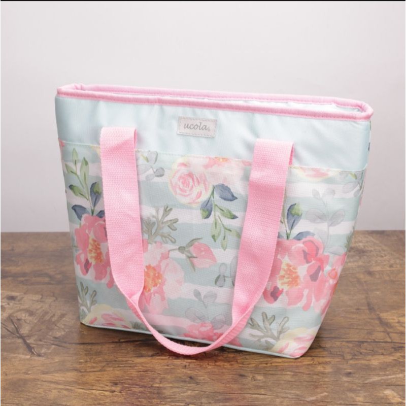 粉藍玫瑰便當袋 / 保冰 / 保溫 / 保冷袋 / UCOLA 手提袋