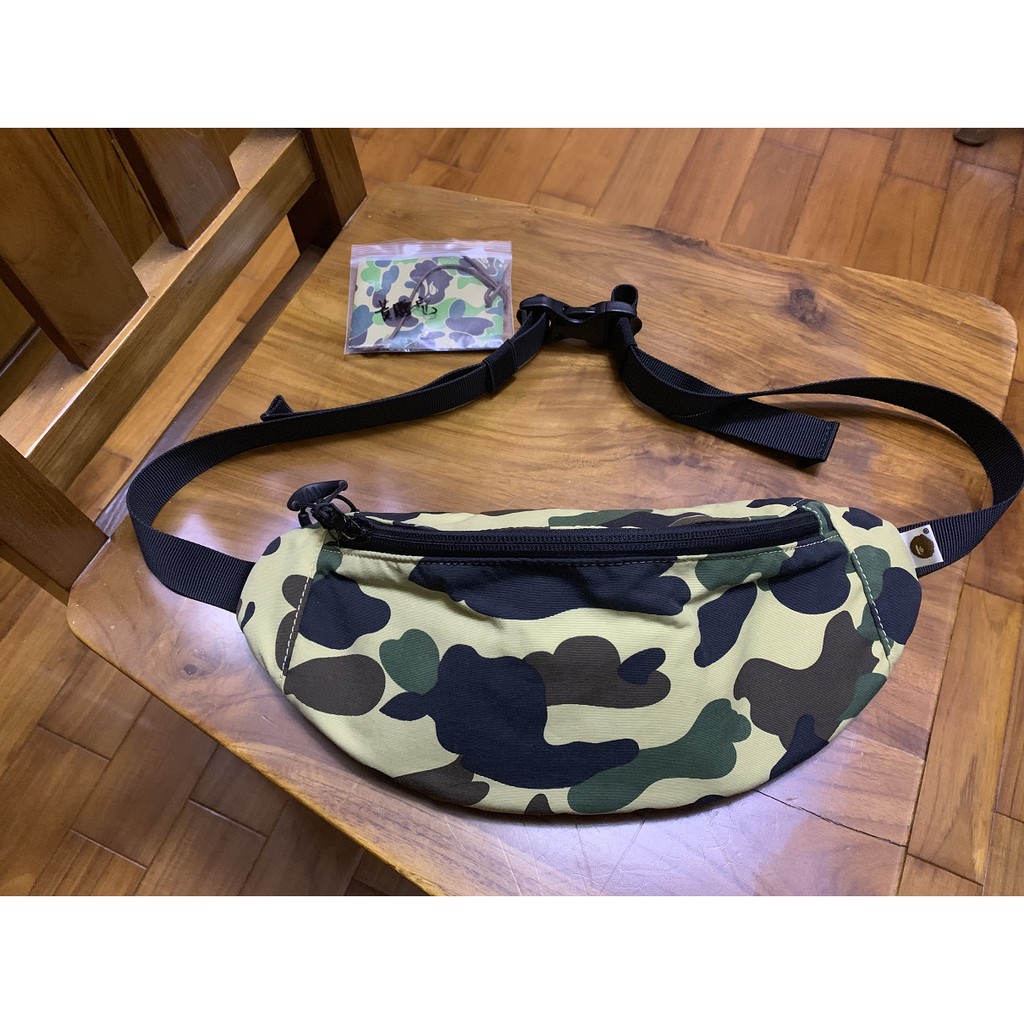 【二手美品】A Bathing APE BAPE AAPE 腰包 斜背包 可調式包包 迷彩【FREE】