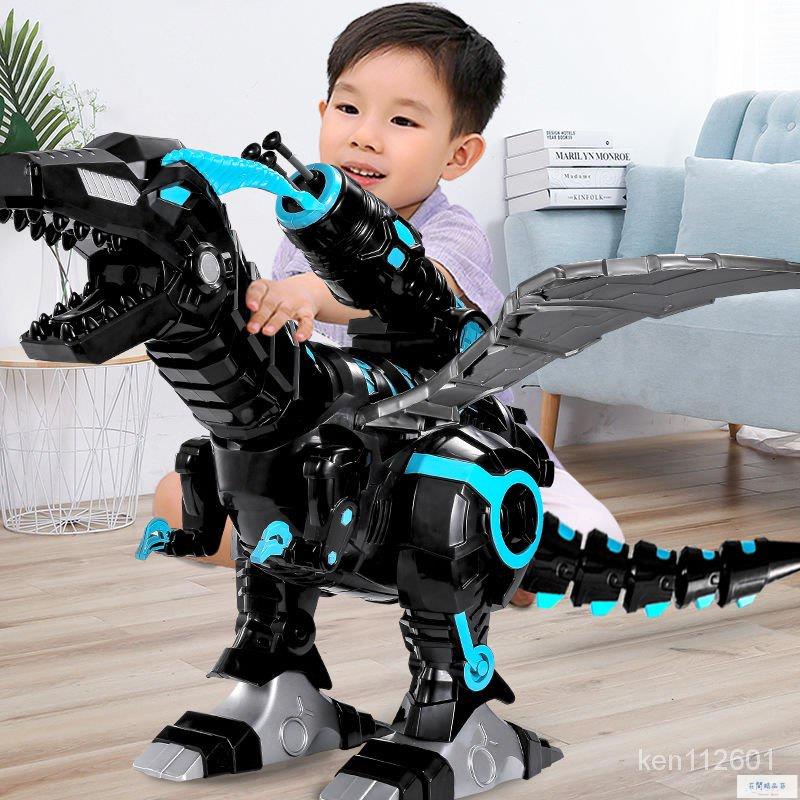 🔥限時特賣🔥 超大號遙控恐龍玩具男孩充電動智能霸王龍仿真動物機器人生日禮物 OKYO