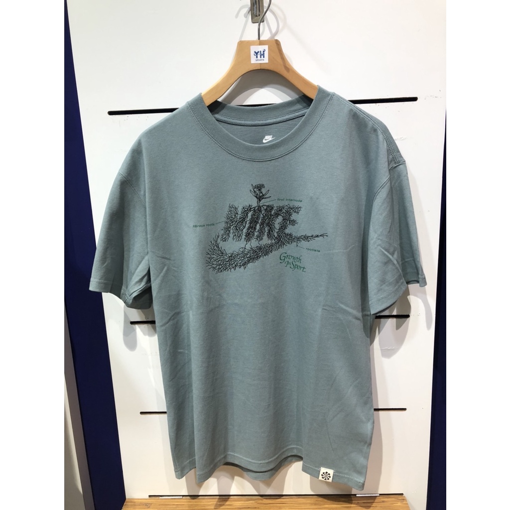 NIKE - SPORTSWEAR 男款休閒上衣 純棉質 舒適 落肩 霧藍色- DN5135-041