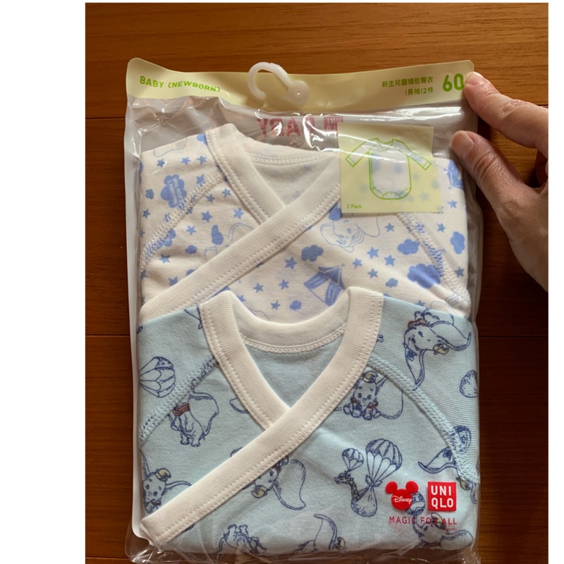 Uniqlo 小飛象長袖包屁衣 全新 60cm