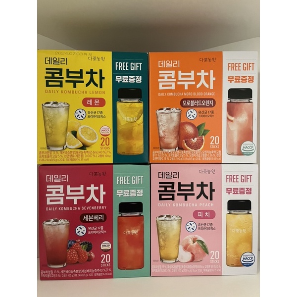 韓國DaNongWon 日常神纖康普茶 七種口味 荔枝 水蜜桃 血橙 莓果 檸檬 蘋果 石榴