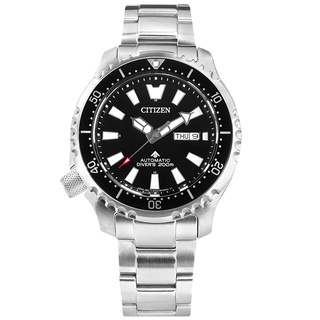 CITIZEN / PROMASTER 鋼鐵河豚 機械錶 日期 不鏽鋼手錶 黑色 / NY0130-83E / 44mm
