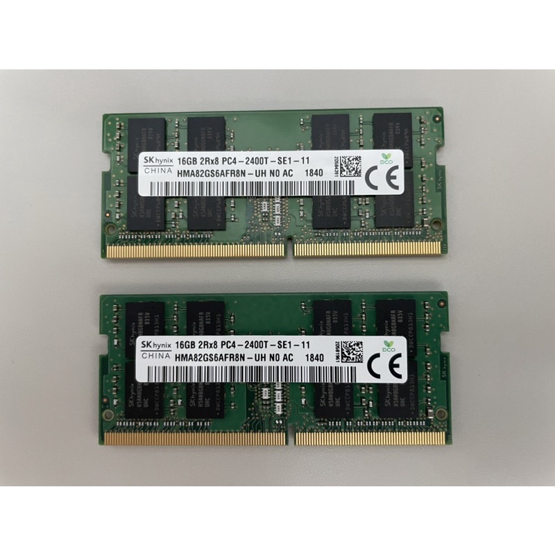 二手筆電記憶體 DDR4 2400 16g(海力士*2)