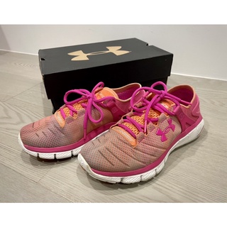 under armour w speedform fortis pixel ua桃粉紅橘色健身慢跑鞋 7.5