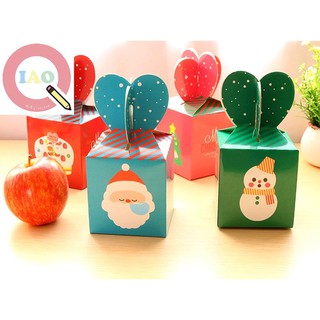 ♥小喬兒♥文具~聖誕禮盒 DIY聖誕禮盒 心形(三)/ 聖誕老人聖誕樹雪人蛋糕彩燈糜鹿紅綠藍白/手提
