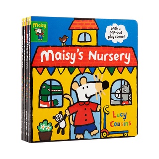 Maisy Complete with Durable Play Scene小鼠波波趣味場景遊戲書套裝4冊英文原版