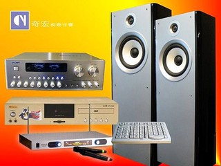 金嗓最新伴唱機組合音響配喇叭擴大機卡拉OK 組合再送點歌大型鍵盤無線麥克風推薦CP值高點歌機維修推薦新莊伴唱機維修