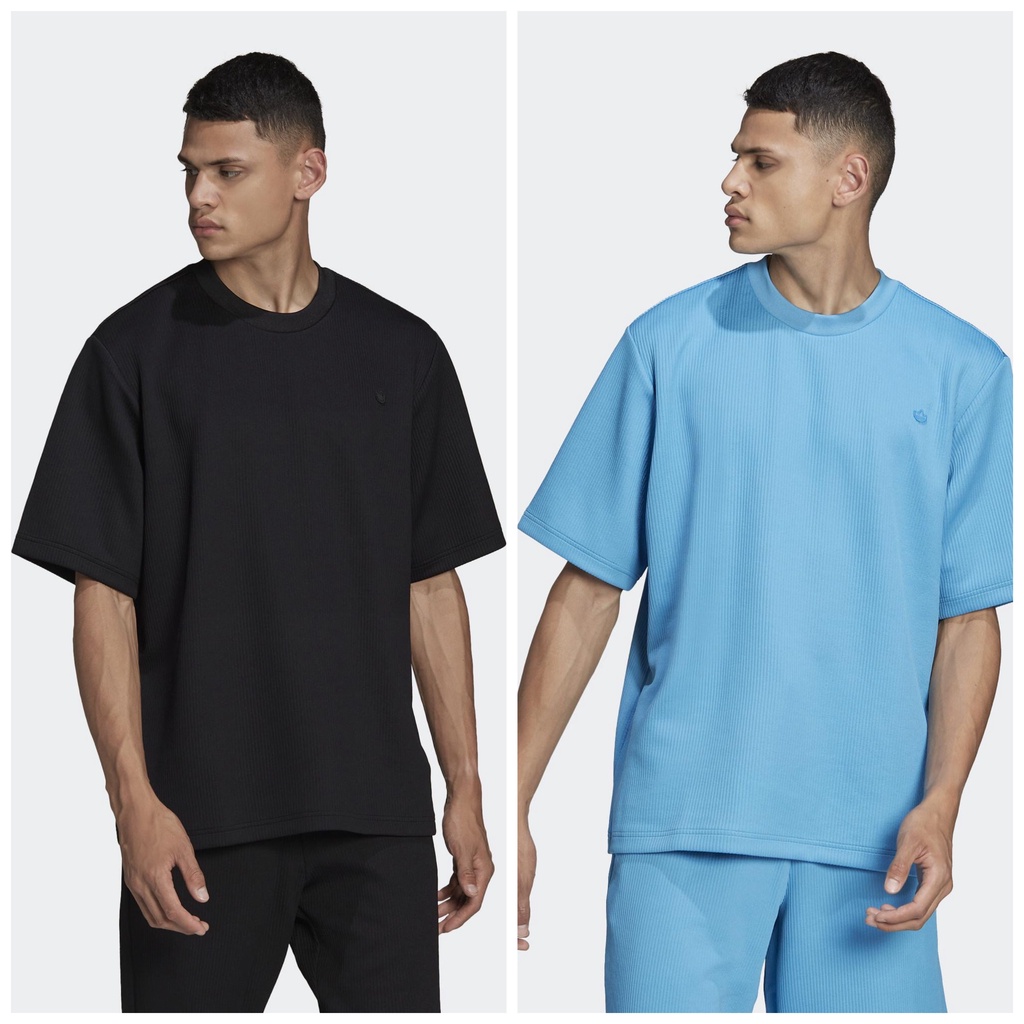【豬豬老闆】ADIDAS OG ADICOLOR 重磅 皺褶 素面 寬版 短T 男款 黑 HC4607 藍 HC4608