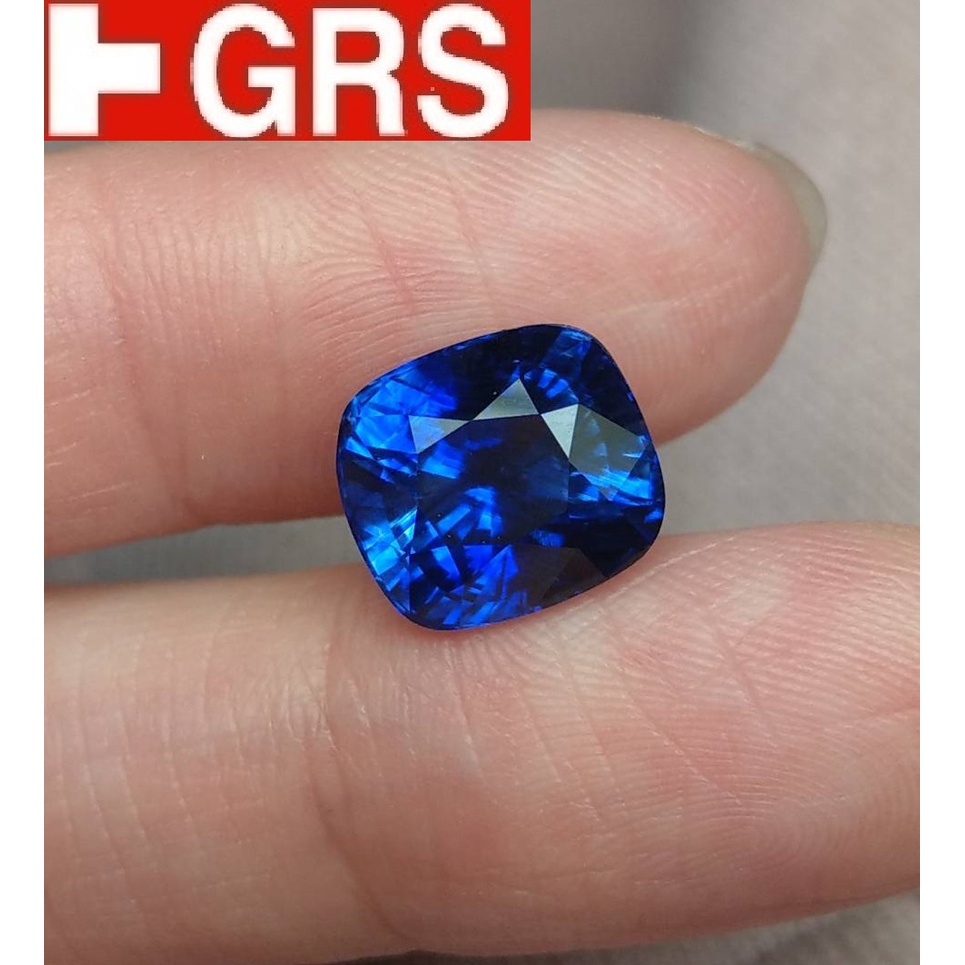 【台北周先生】天然皇家藍藍寶石 6.1克拉 頂級Vivid皇家藍 乾淨VVS 火光耀眼 送GRS證書