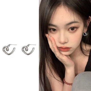 新款韓國心形簡約耳環氣質少女時尚銀針耳環