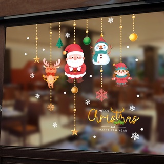 五象設計 耶誕節門窗裝飾品店鋪櫥窗玻璃場景佈置聖誕老人麋鹿雪人