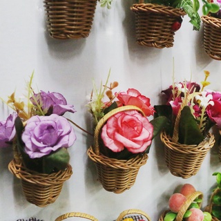 現貨《生活用品』立體創意模擬磁性冰箱貼 鮮花籃 水果籃 ♥ 裝飾 貼飾 冰箱磁貼 ♥ 磁性便利貼 裝飾花飾 人造花