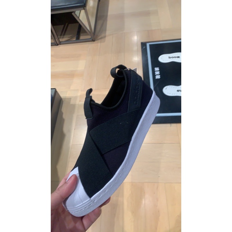 Taiwan小鮮肉> Adidas Superstar Slip-On 繃帶鞋懶人鞋黑白男女BZ0112 | 蝦皮購物