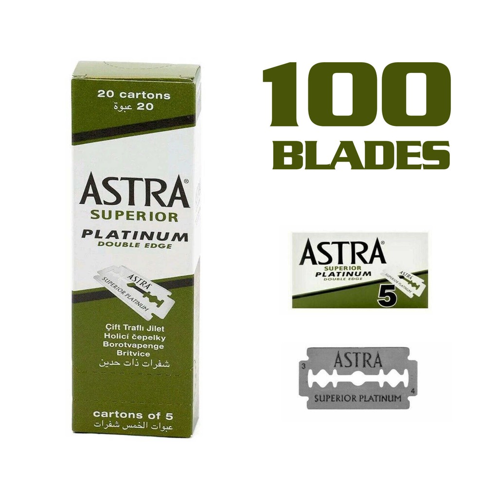 🇺🇸CP美國代買🇺🇸 ASTRA Superior Platinum 極致白金版 雙刃刮鬍刀片 整盒100片裝