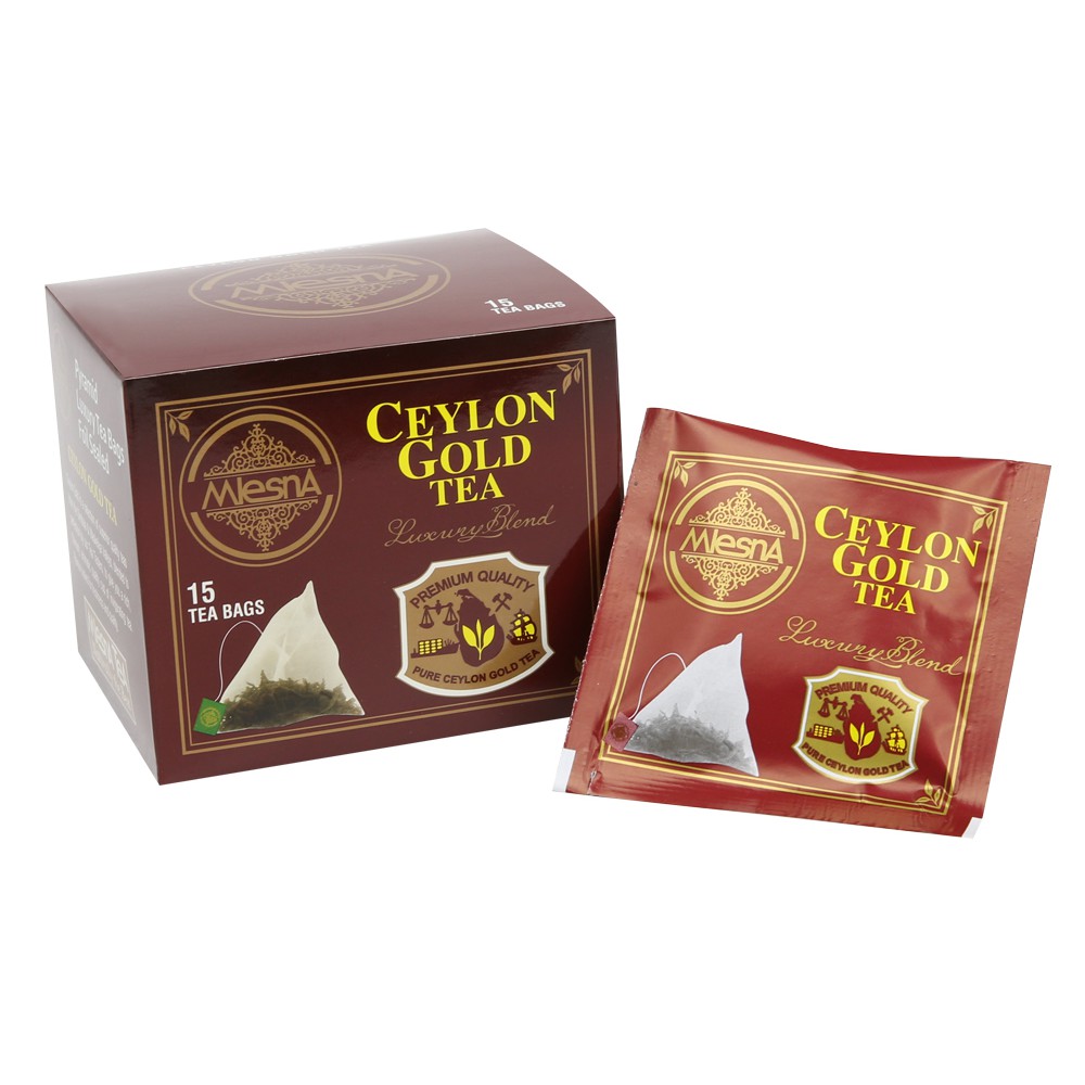 錫蘭金選 CEYLON GOLD 三角立體茶包 (15入/盒) 曼斯納 MlesnA 正式代理進口 錫蘭紅茶代表性茶款