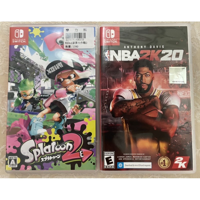 (特價）SWITCH二手遊戲片2片1599🎊（日文版NS2nd漆彈大作戰2）（NBA 2K20)