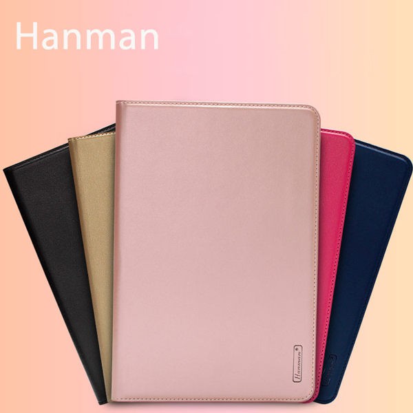 【Hanman】Apple iPad 2017版 A1822/A1823 5代 9.7吋 真皮皮套/側掀保護套/插卡平板