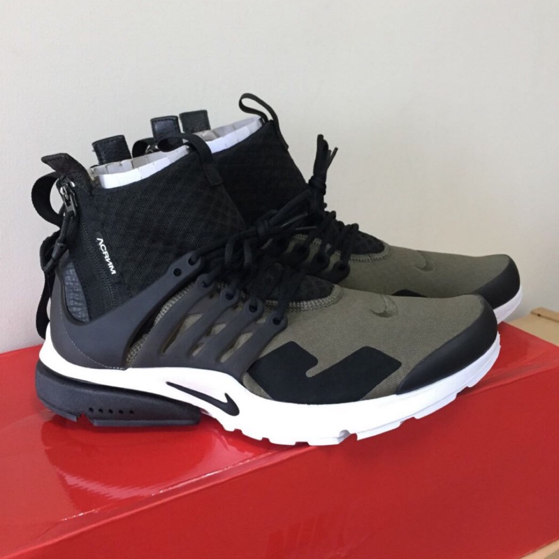 Nike air presto mid/Acronym Olive, sz S | 蝦皮購物