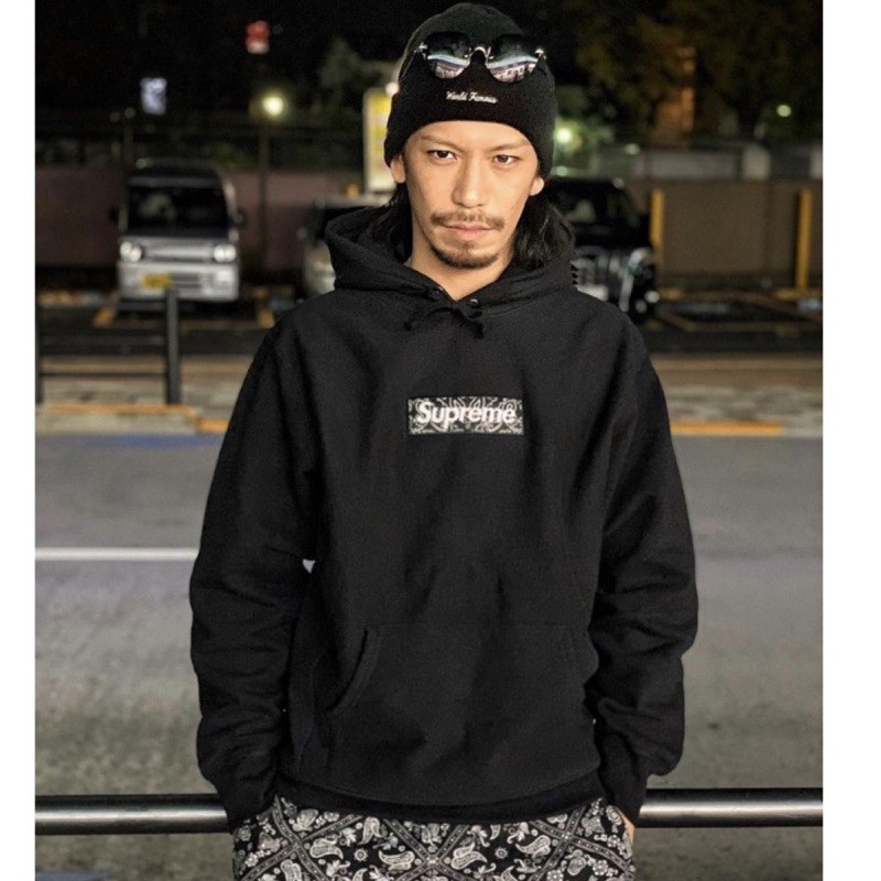 トップスsupreme 21fw BOXロゴフーディ チャコール Lサイズ 新品・未使用