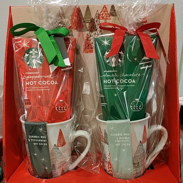 星巴克 Starbucks 可可粉 馬克杯組 生日禮物 聖誕禮物 交換禮物