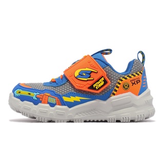 Skechers 童鞋 S Lights-Adventure 藍 橘 發光 音效 小朋友 ACS 400155LRYOR