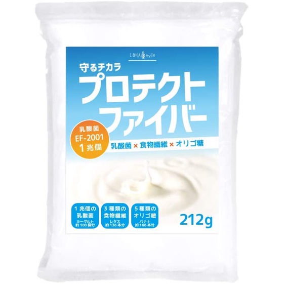 日本 LOHAStyle 乳酸菌纖維ー 212g 約30日分 乳酸菌1兆個 食物繊維