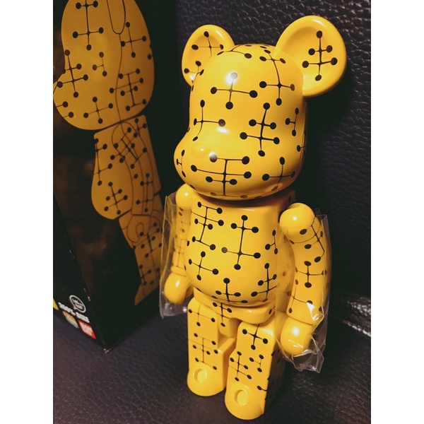 BEARBRICK 黃針灸圖案 200% 超合金 BE@RBRICK積木熊 9代圖案同款