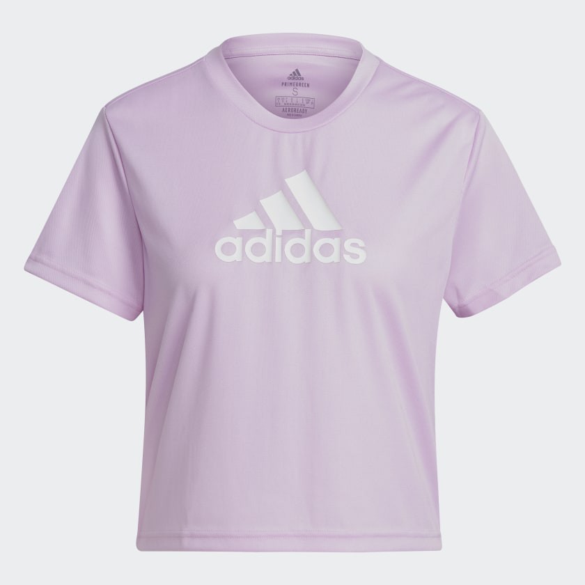 Adidas AEROREADY 女款紫色短袖上衣-NO.GL3831