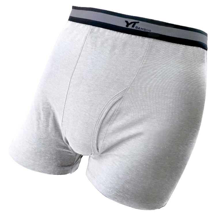 【皇家竹炭】台灣製造 YT 男用平口內褲 II代 灰色 M-XXL 三件組 竹炭纖維 抗菌除臭排汗透氣不易產生靜電 內褲