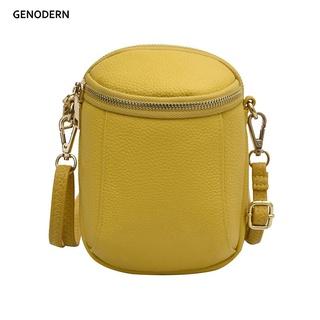 GENODERN 真皮女士小包頭層牛皮手機包新款時尚單肩包