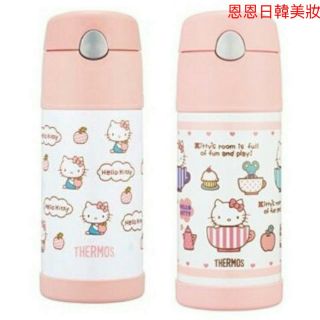 膳魔師 THERMOS Hello Kitty 不銹鋼真空保溫瓶 蘋果 下午茶 B2011PK F4004KT6