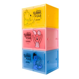 迪士尼 Disney 小熊維尼系列壓扣式PP收納盒 收納箱 收納櫃 置物箱【5ip8】