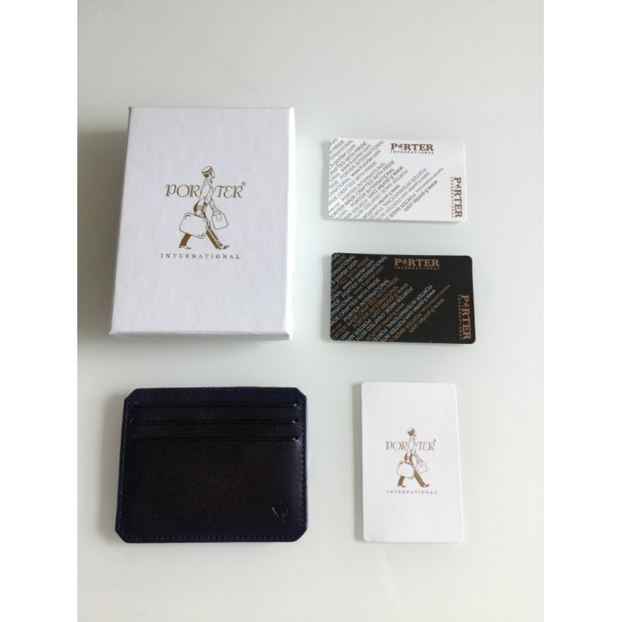 (PORTER MAN)全新專櫃正品 DUSKY系列 名片夾 信用卡夾 真皮材質 (漸層深藍色)11425-00205