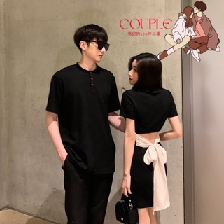 【COUPLE】情侶裝🔥🔥夏裝2022新款中國風改良款旗袍款女連衣裙男上衣