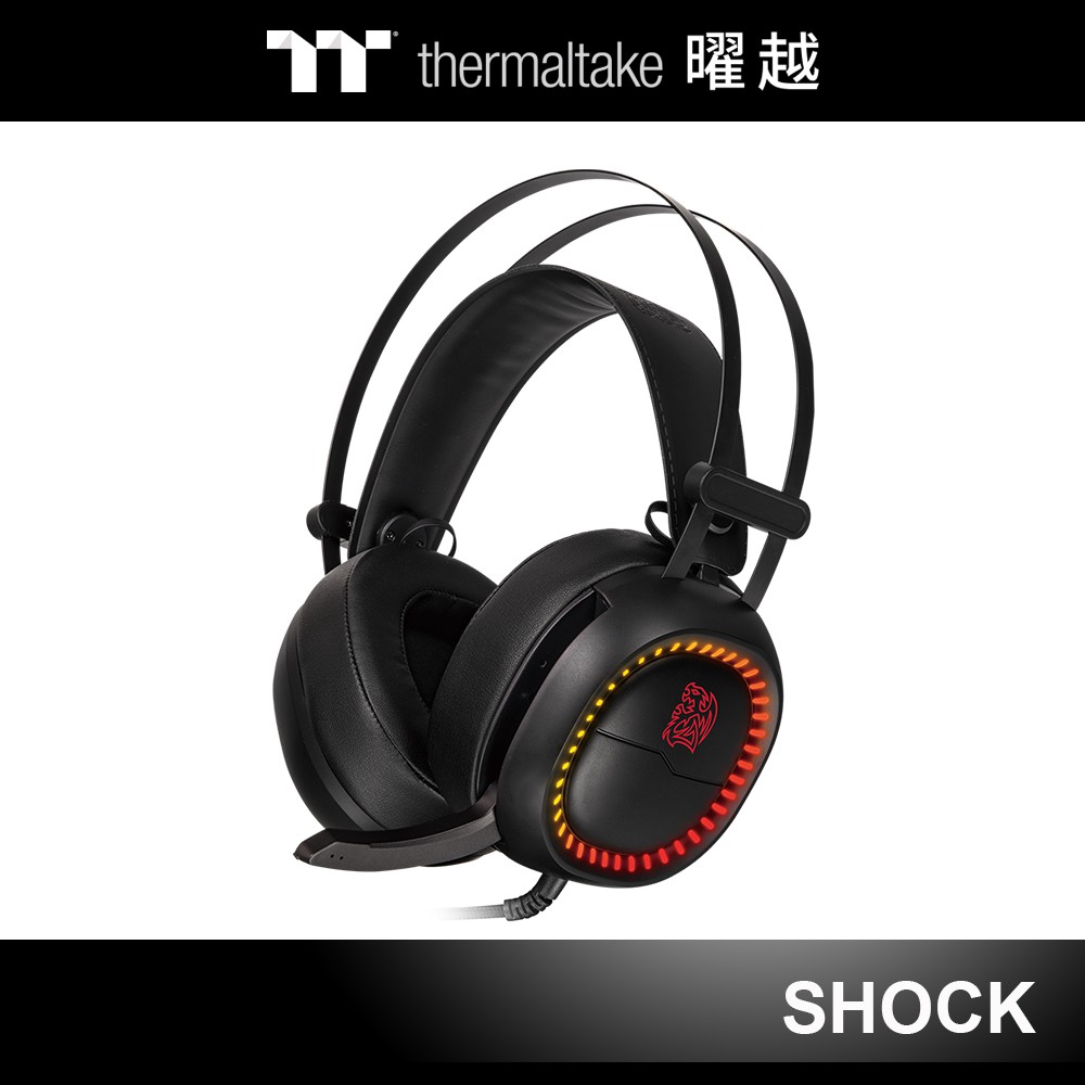 曜越 震撼者 Shock Pro RGB 耳罩式 電競 耳機 耳罩耳機 HT-HSE-ANECBK-23