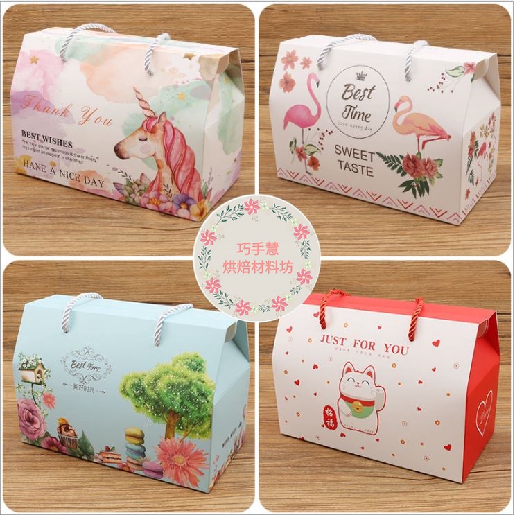 ◆◆ 巧手慧 ◆◆ 一斤裝手提盒雪花酥  鳳梨酥 牛軋糖 糖果盒 餅乾手提盒 新年禮盒 包裝盒 紙盒 手提盒