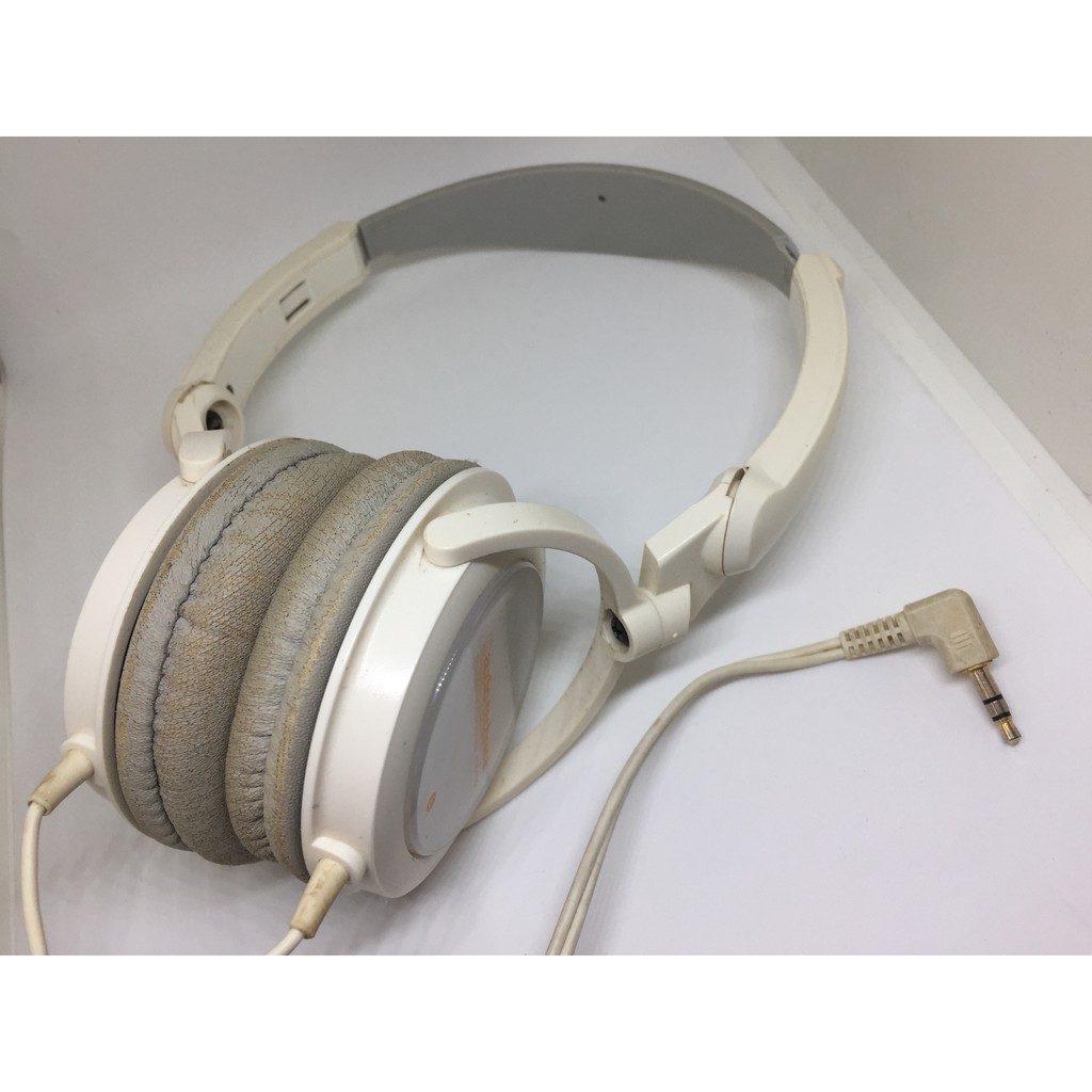 鐵三角 ATH-FC5 高傳真摺疊式耳罩式立體耳機 白橘色 Audio-Technica