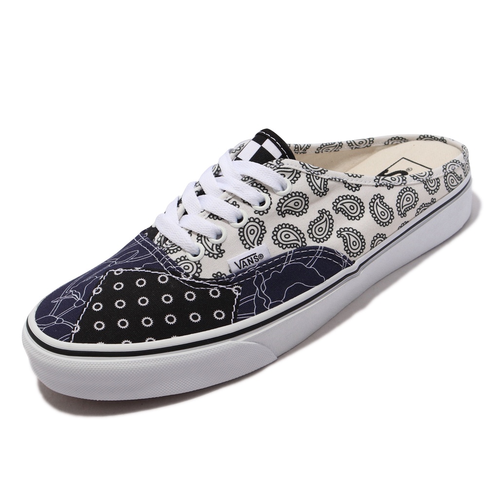 Vans 穆勒鞋 Authentic Mule 黑白 深藍 拼接 棋盤格 變形蟲 男女鞋 ACS VN0A54F76UW