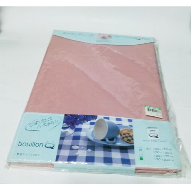 居家用品廚房餐桌餐巾餐具雜貨系列 日本製粉紅色潑水桌布 桌巾 130*200公分