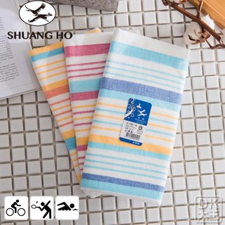 SHUANG HO 繽粉/多彩/素面 紗布運動巾 臺灣製運動毛巾 加長毛巾 吸水毛巾【DK大王】